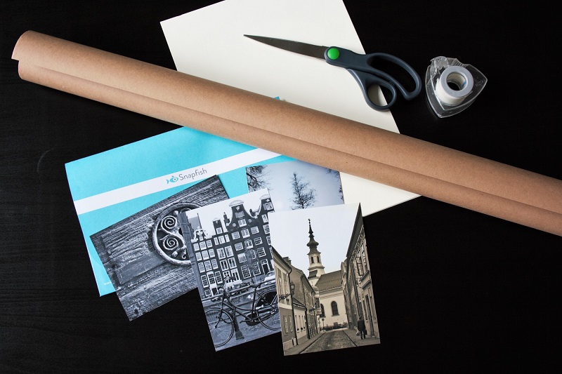 Fotos, Schere, Papier zum Basteln