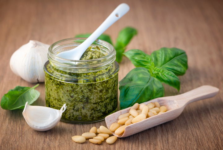 Zutaten für grünes Pesto