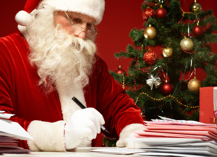 Briefe schreiben an den Weihnachtsmann